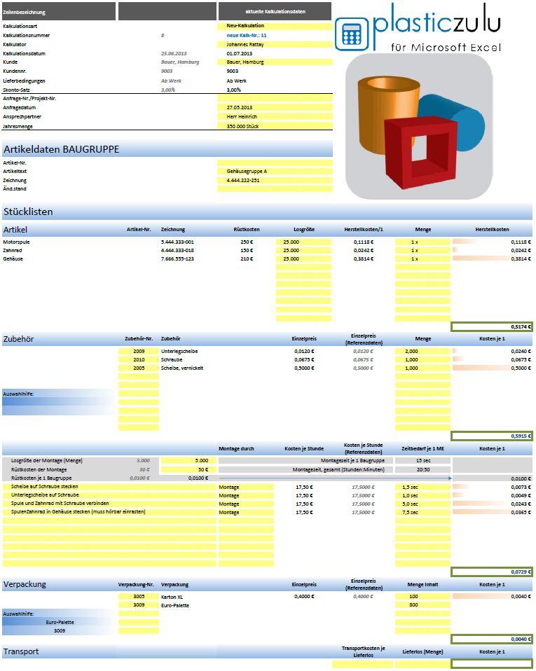 Multi-Level-Baugruppen kalkulieren