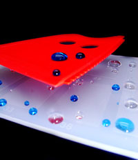 Lotus-Effect auf Kunststoffformteilen